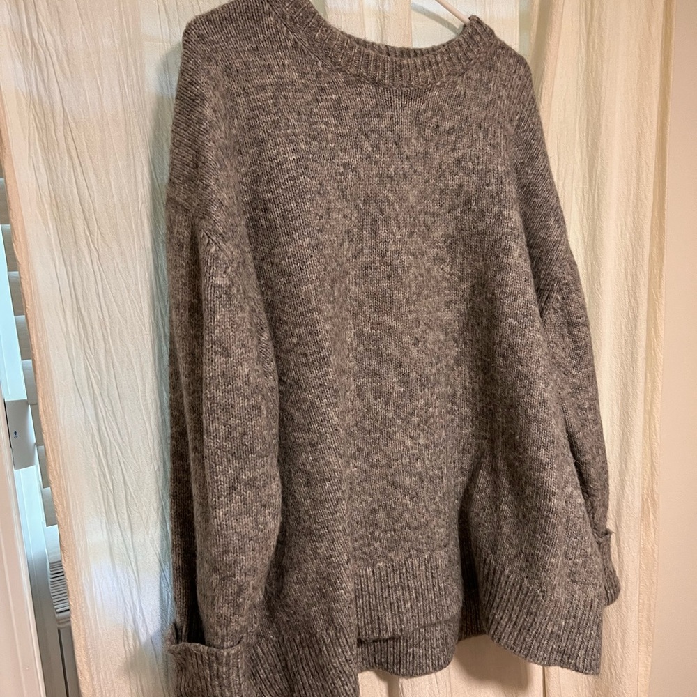 ASOS Heather Gray Women's Crew Neck Sweater